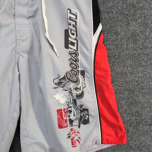 Coors Light Men's Board Shorts Trunks Gray Size Small Drawstrings - Picture 9 of 12